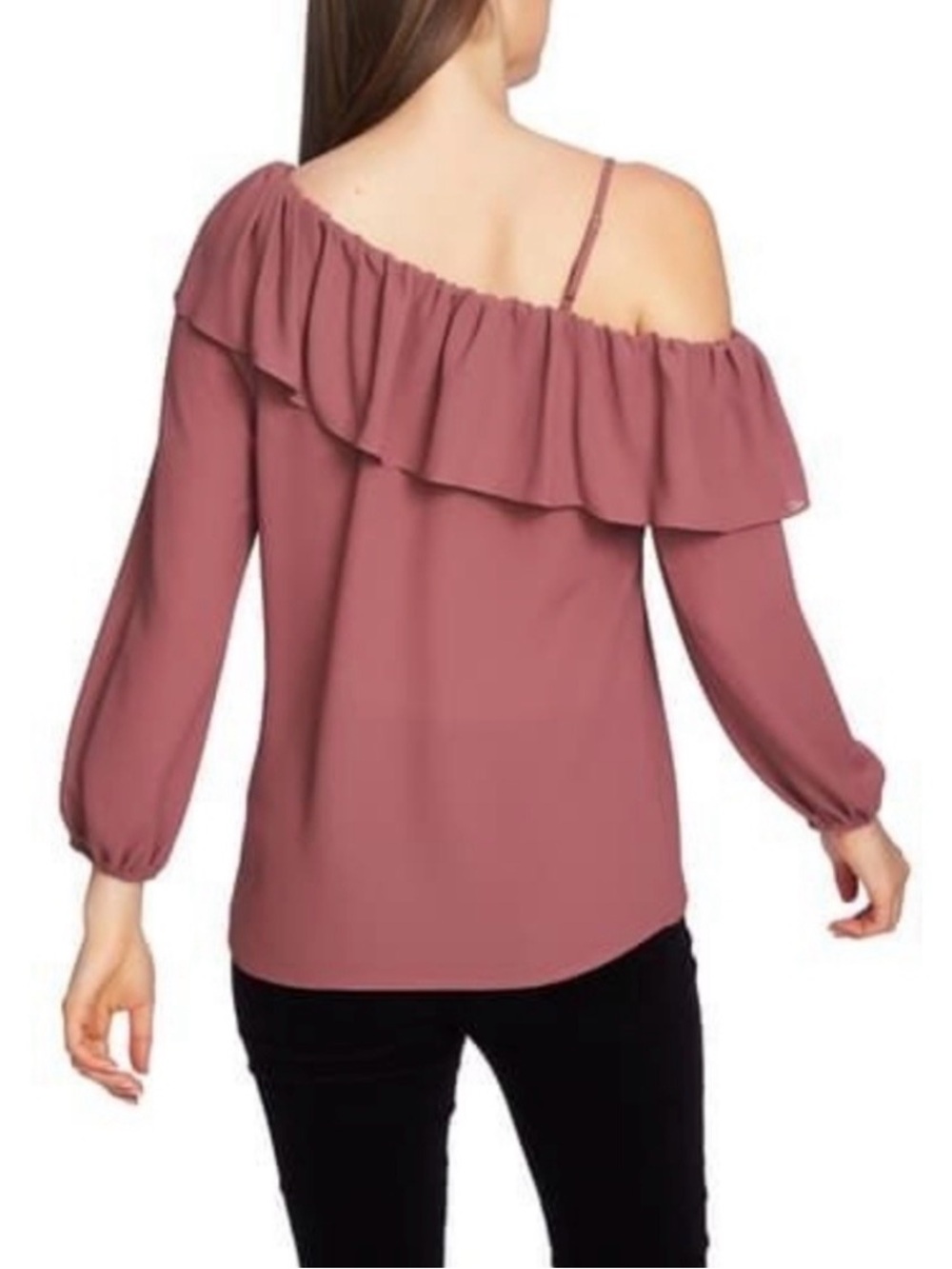 1. State Mauve Pink Off-Shoulder Ruffle Blouse - Picture 2 of 3
